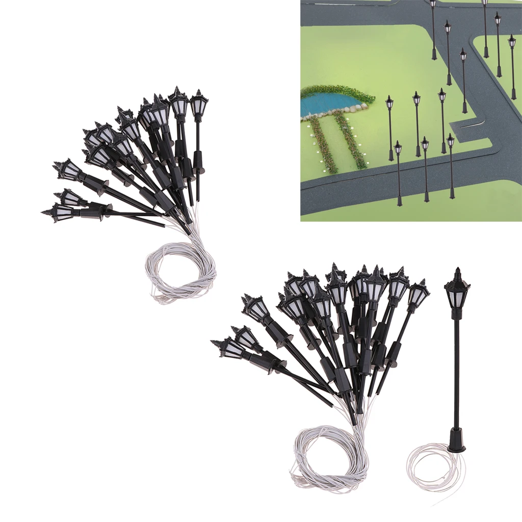 40pc 1:100 1:75 Scale HO Scale Led Street Lights For Sand Table Model Decor