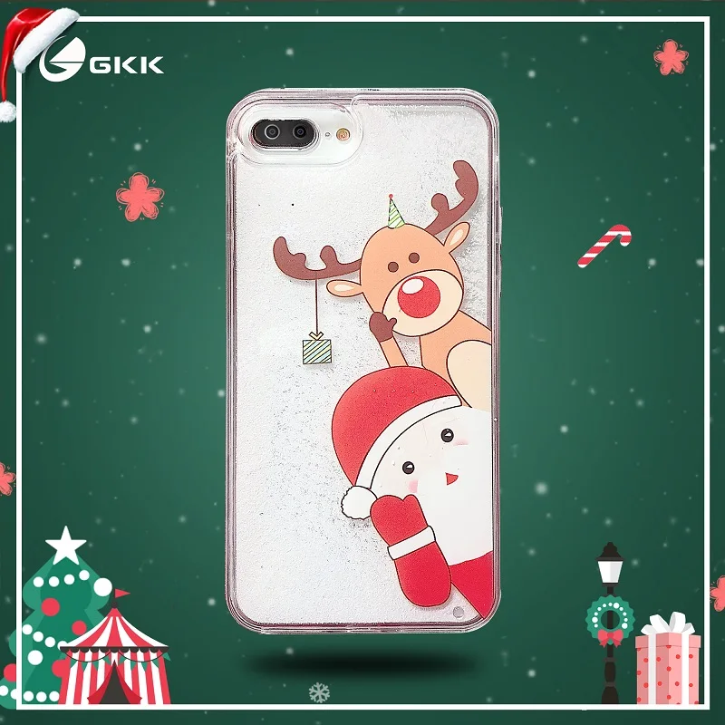 Pattern 8 GKK жидкий зыбучий песок чехол для Apple IPhone 11 Pro Max Coque Рождественские узоры для IPhone 6 6S 7 8 Plus X XS XR Max чехол Fundas - Цвет: Pattern 8