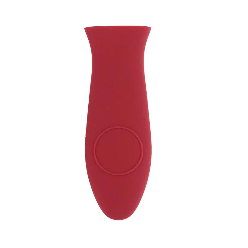 14,5*5*2 см горячий нескользящий Силиконовый Держатель с горячей ручкой, прихватка чугунная сковорода, крышка для крышки, части для посуды - Цвет: red