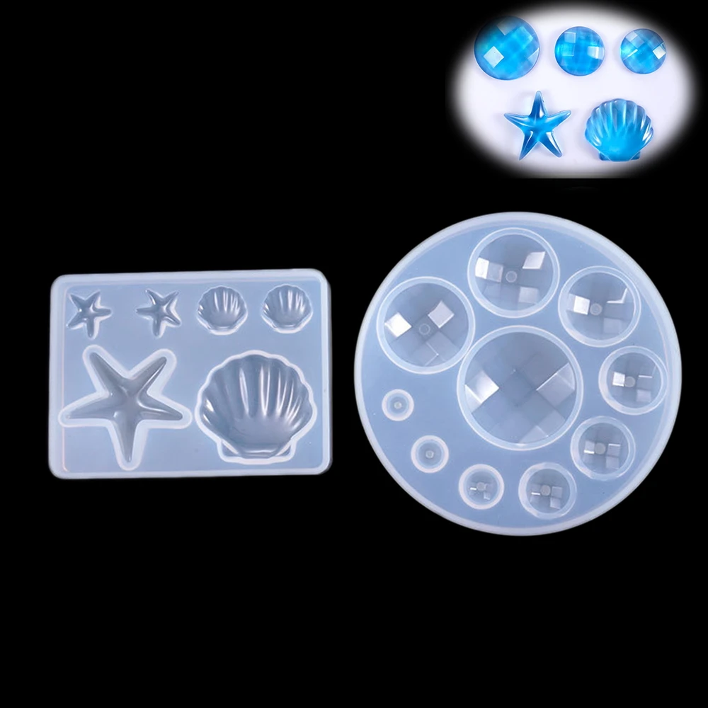 

UV Silicone Molds Resin Diamond Shell Shape Epoxy Resin Mold DIY Jewelry Making Crafts Pendant Jewelry Tools