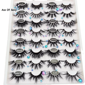 

NEW 16pairs Mink Eyelashes 25mm False lashes Thick Crisscross Makeup Eyelash Extension Natural Volume Soft Fake Eye Lashes