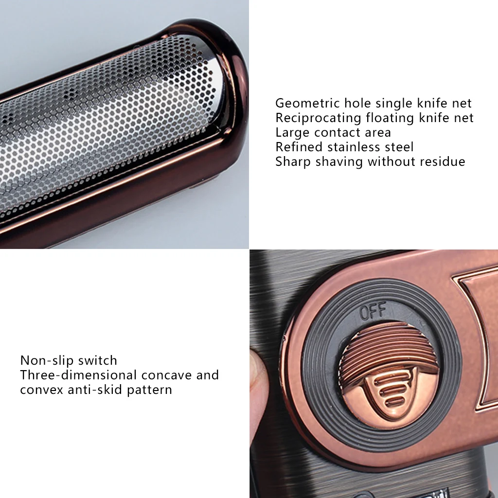 Rechargeable Shaver Strong Electric Shaver Portable Reciprocating Razor Charging Single Mesh Electric Razor For Men Face Care Mu