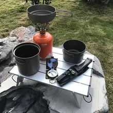 Складные столы, светильник конфет, цветные столы для пикника, алюминиевый мини-размер для барбекю