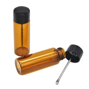 

68MM Glass Bottle Snuff Snorter Bottle Pill Box Case Snuffer bottles,Snuff Sniffer Bottle With Metal Spoon