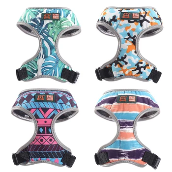 

Nylon Dog Cat Harness Printed French Bulldog Harness Puppy Small Dogs Harnesses Vest Pet Accessories