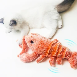 Jouet en peluche électrique pour Animal de compagnie, Simulation de saut de crevette en mouvement, jouet interactif pour chien et chat 