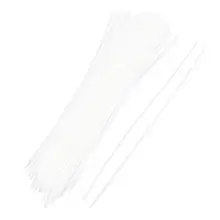 100 шт., нейлоновая упаковка застежек на замке, кабель для управления, застежка-молния, белый 4,4x400 мм