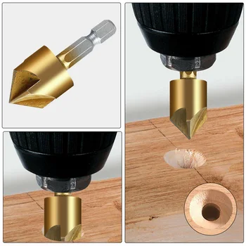 

23pcs/Set Woodworking Countersink Drill Bits Center Punch Chamfering Power Tools