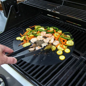 

Diameter 38CM Round PTFE Non-stick BBQ Grill Mat Barbecue Baking Liners Reusable Teflon Cooking Sheets Cooking Tool Accessories
