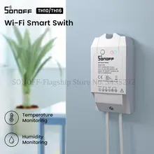 Itead SONOFF TH10/TH16 Wifi переключатель с датчиком температуры и влажности монитор переключатель беспроводной пульт дистанционного управления через e-Welink управление