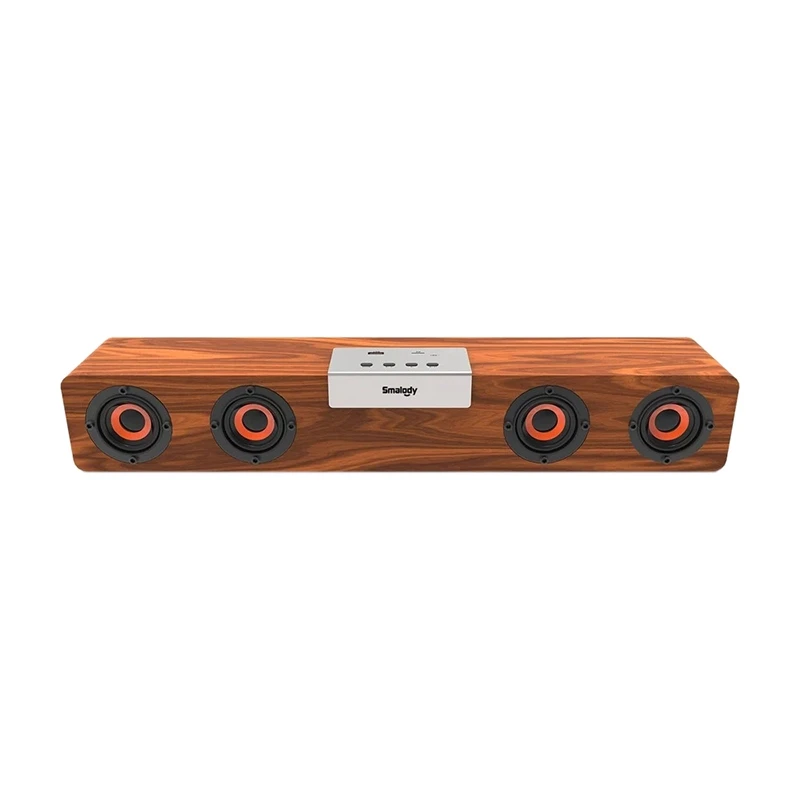 

Smalody Sl-90H Wooden Bt 5.0 Speaker Soundbar 5W x 4 Loudspeakers Supporting Tf Card Expansion Fm Mode