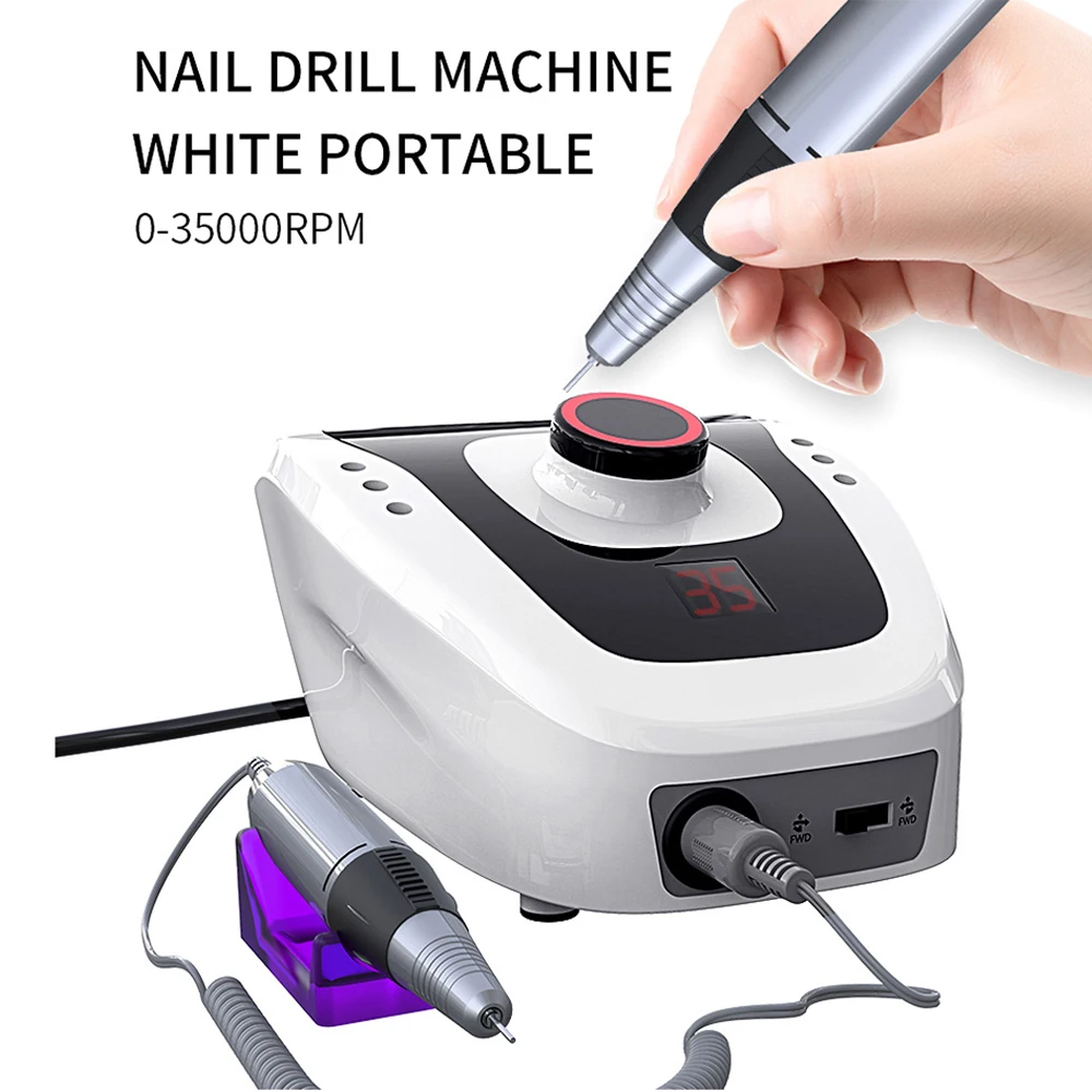35000/20000 RPM Electric Nail Drill Machine bit sets For Manicure Rechargeable Portable LCD Display Adjustable Speed | Красота и