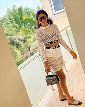 

Jazz Costumes Women Rave Outfit Elastic Mesh Seethrough Sexy Fashion Casual Two-Piece Suit Nightclub Pole Dance Clothing