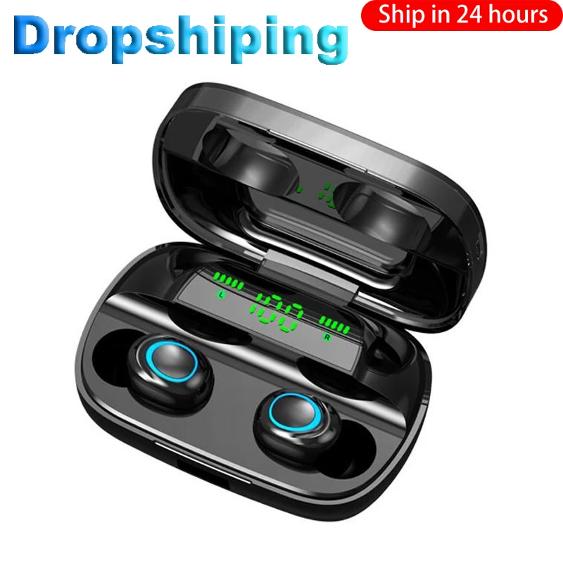 Touch Control Wireless Headsets Earbuds Phone Bluetooth Wireless Headphones with Mic Sports Waterproof TWS Bluetooth Earphones