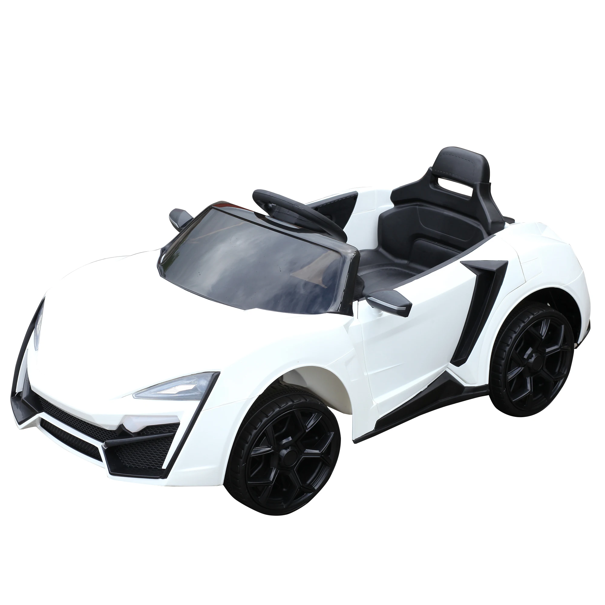 HOMCOM Coche Eléctrico para Niño 3+ Años al Aire Libre con Mando a Distancia MP3 Luces y Sonidos Apertura de Puerta Carga 25kg