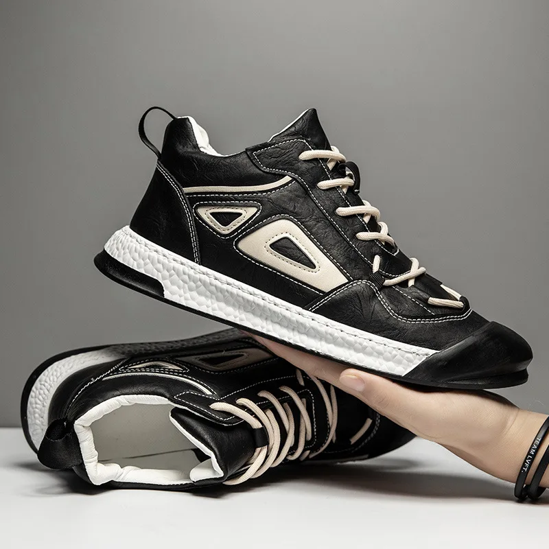 Zapatillas de Skateboarding informales para hombre, zapatos planos transpirables para caminar al aire libre