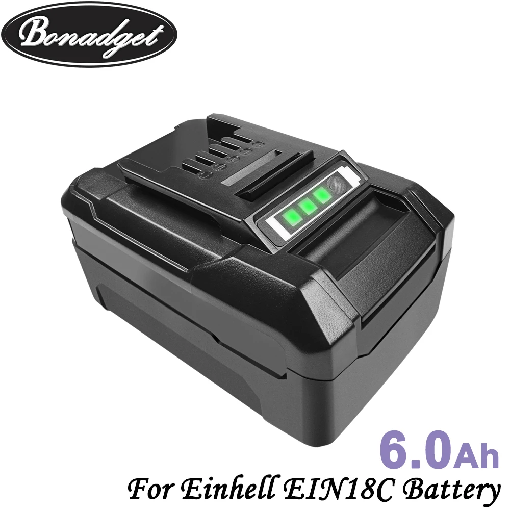 Bonadget 6000 мАч 18В заряжаемый литий-ионный аккумулятор для Einhell EIN18C замена PXBP-300 PXBP-600