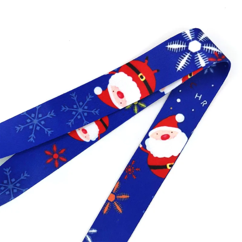 Рождественский Санта-Клаус, ремешок на шею для ключей, ремешок на шею, ремни для мобильного телефона, ID карты, USB, держатель для бейджа, брелок, веревка