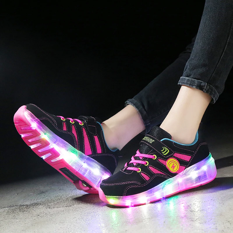 Maat 28-40 Rollen Sneakers Op Wiel Kids Led Schoenen Voor Meisje Sneakers  Kinderen Light Up Schoenen Meisjes Sport shoeskids Baby Sneaker -  AliExpress Moeder \u0026 Kinderen