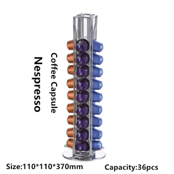 

2019 Nespresso Coffee Capsule Tower Stand Coffee Pod Holder Dispenser Fits Nespresso Capsule Storage Coffee Filter Holder