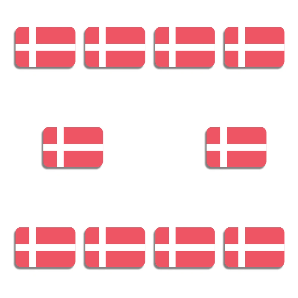 

10 шт./партия, винтажная акриловая брошь в виде флага Дании