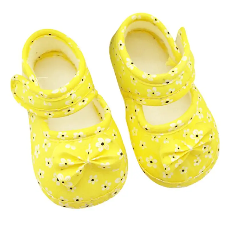 

hilittlekids Infant Baby Prewalker Toddler Girls Kid Bowknot Soft Anti-Slip Crib Shoes First Walkers 0-18 Months