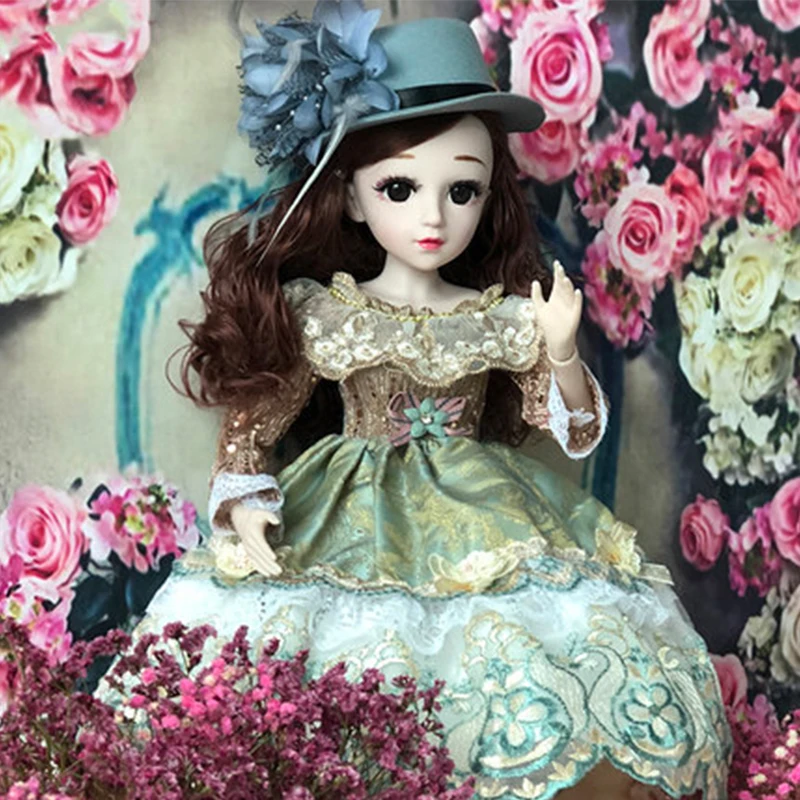 BJD куклы 26 подвижные Соединенные тело 3D глаза свадебное платье одежда девушка кукла с обувью Аксессуары куклы игрушки для девочек подарок - Цвет: As picture