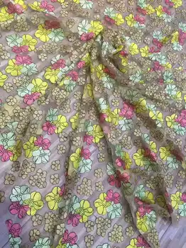 

5 yards sale embroidery French mesh bottom African lace fabric Nigeria lace suitable for high-end clothing evening dress