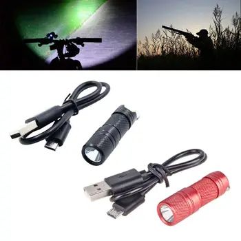 

Pocket Mini USB Charging LED Flashlight Electric Torch Portable Waterproof Rechargeable White Light Keychain Camping Night Read