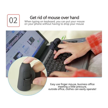 

Original Smart 2.4G Wireless Finger Ring Mouse Ring Presenter Function Mini Mouse For Laptop Notebook PC Retail Packaging