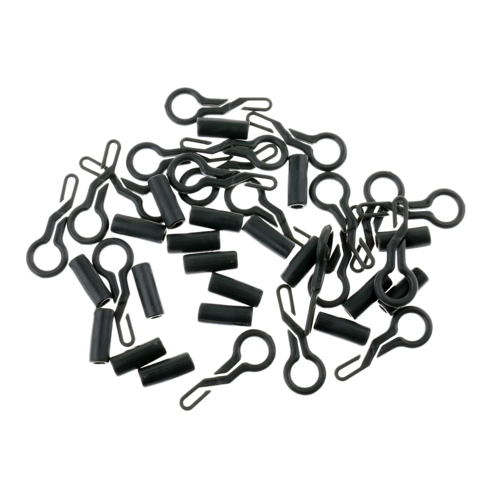 

20x Fishing Back Lead Clips Secure Clip With Sleeve Carp Pike Fishing Tackle