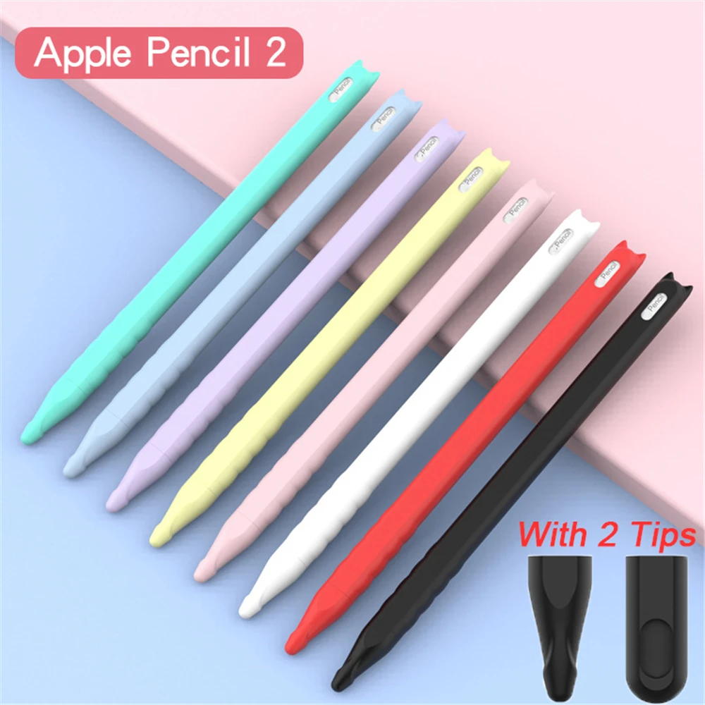 Новый мягкий силиконовый чехол для Apple Pencil 2 iPad Pro 1 комплект|Стилусы| |