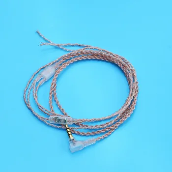 

Replacement DIY Headphone Cable 3.5mm Copper Audio Cable with Microphone 4 Strand HiFi Audiophone Cable 125CM