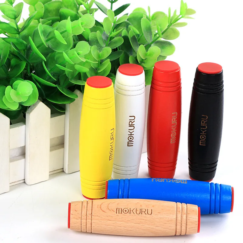 Wooden Fidget Hand Spinner Stress Reliever Flip Stick Hand Decompression Concentrate Toy Japanese Rolling Stick Toy M0001