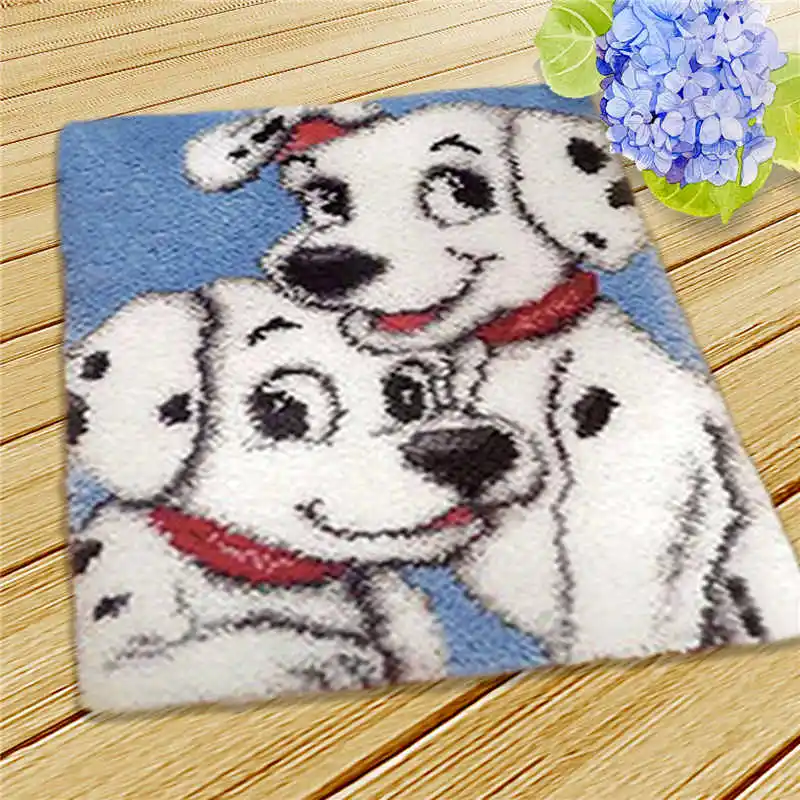 

Non-slip Latch Hook Kit Rug Cushion Pillow Mat DIY Craft Dog Length Cross Stitch Needlework Crocheting Rug Embroidery Decor DIY