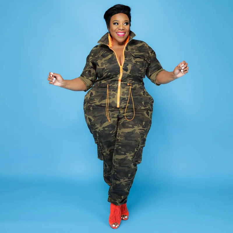 Camouflage Printed Jumpsuit Women 