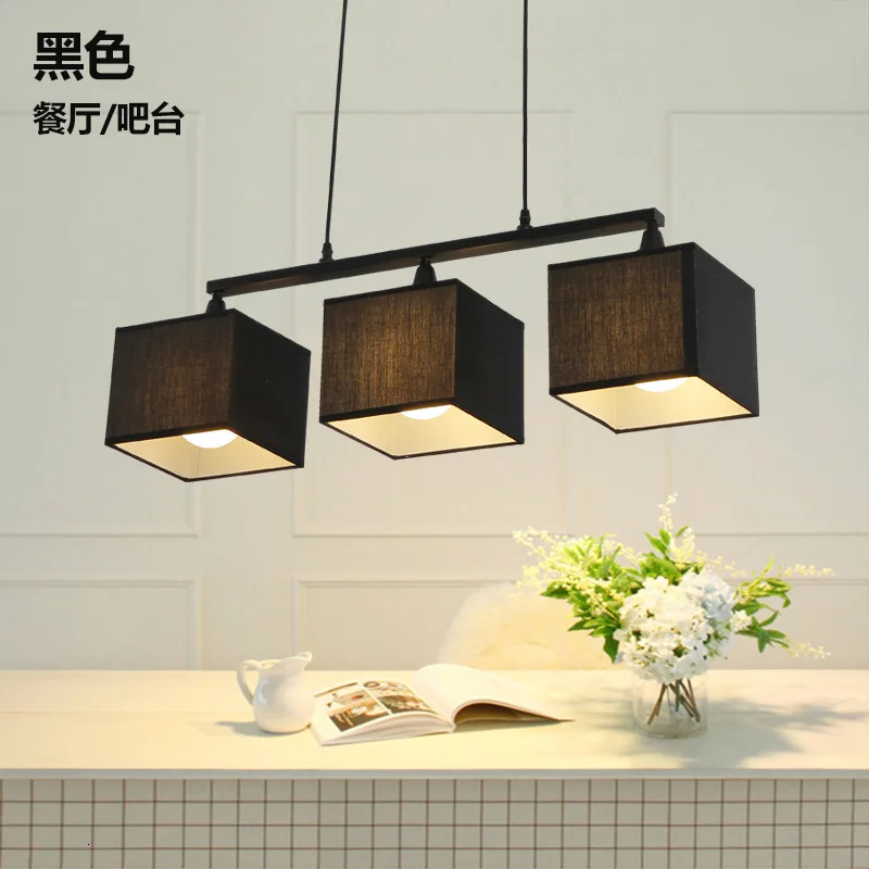 Nordic modern minimalist fabic lampshade pendant light for bedroom study living room lamp