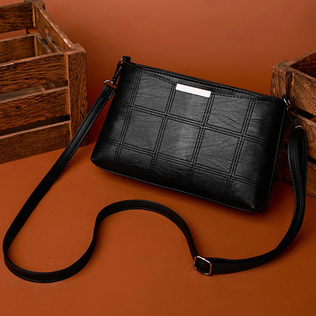Luxury Leather Messenger Bags Women Clutch Mini Crossbody  Phone Coin Shoulder Bag Female Large Capacity Ladies Purse Zipper 820