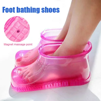 

Women Foot Soak Bath SPA Foot Care Therapy Massage Shoes Relaxation Ankle Boots Sole Home Feet Care Hot water Hot Compres Shoes