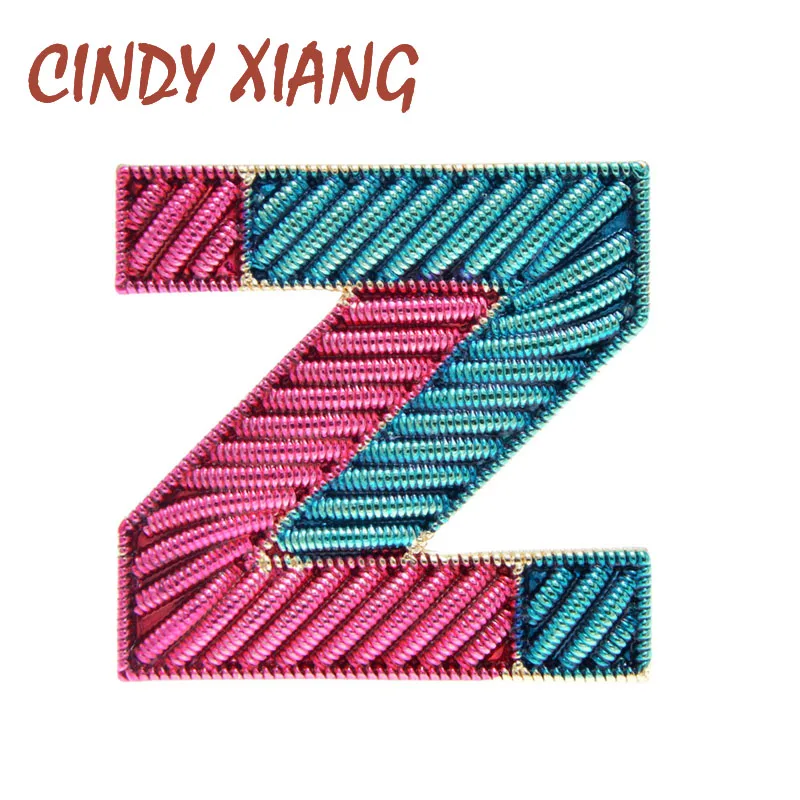 CINDY XIANG эмаль красочные броши с буквами X And Z брошь булавка модные ювелирные