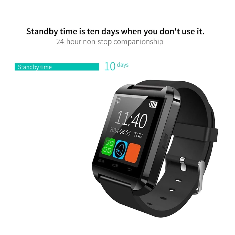 Multifunctional Bluetooth V3.0 men's watch EDR Smart Watch with Phone Camera Card smart clock For apple for xiaomi for hauwei p