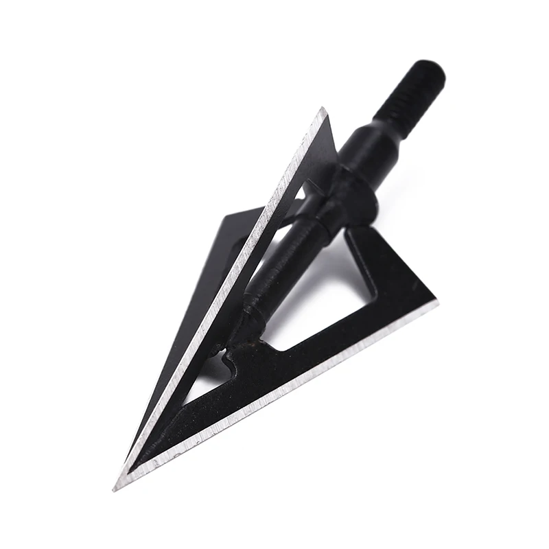 Arrowheads Bow Crossbow Steel Hunting Gold/black Tip for And 1pcs 3-Blades