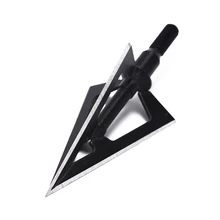 

1pcs Hunting Broadheads 3 Blades Arrowheads Gold/Black Tip Steel For Bow And Crossbow Arrow Head Stainless Steel