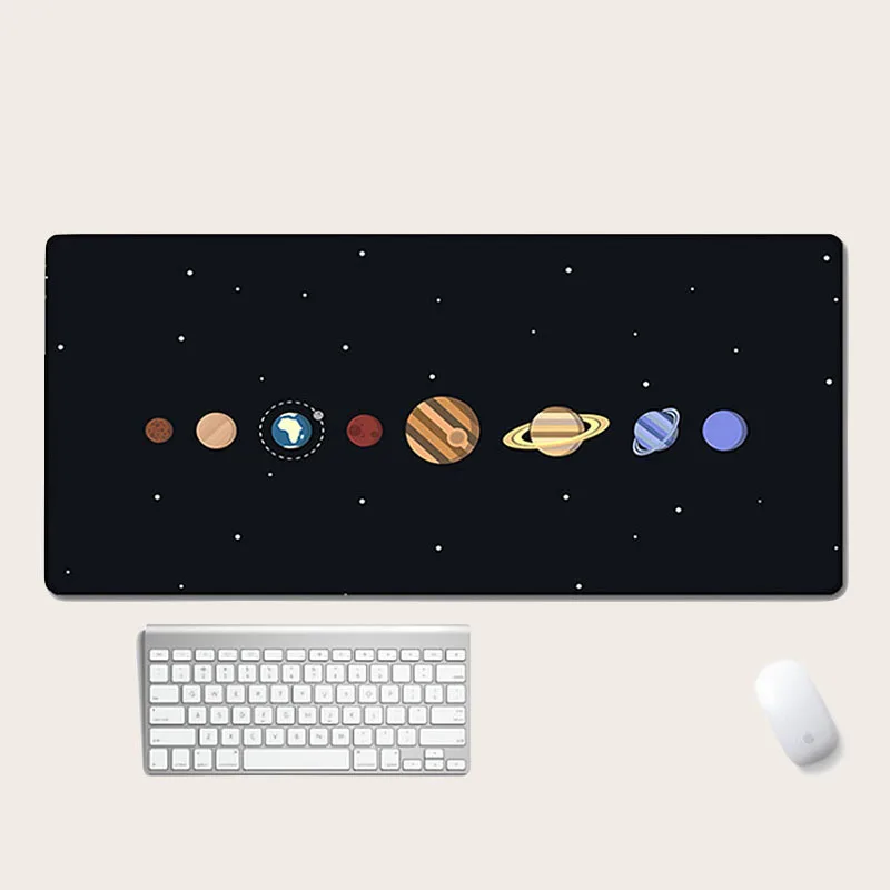 

New eight planetary keyboard pad lock edge oversized non-slip thick mouse pad gaming keyboard pad computer desk pad