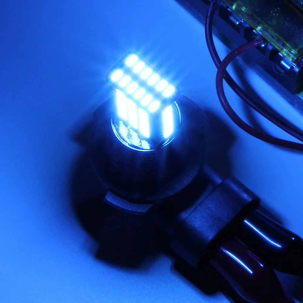 Авто Светодиодный Противотуманные фары 3014SMD 3200LM 12 V-24 V автомобильные лампочки синий лампы Водонепроницаемость