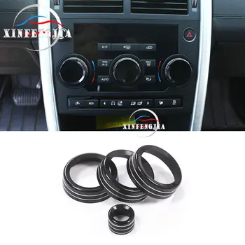 

4pcs Black Center AC Switch Knob Ring Trim For Land Rover Discovery Sport 15-18