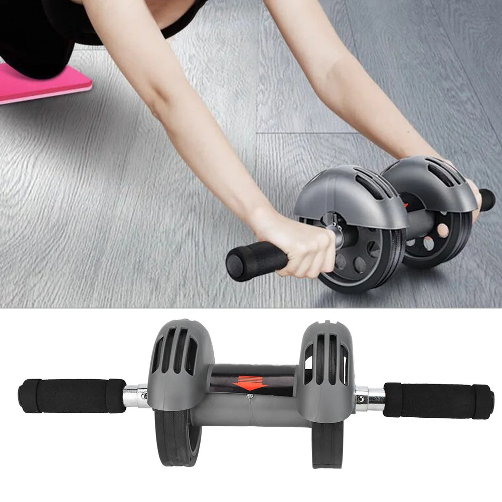 Double Roller Fitness Equipment Muscle Trainer Wheel Roller Kit