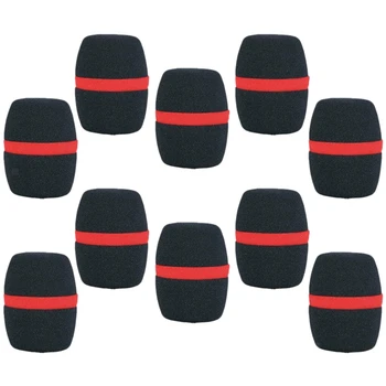 

10 Pcs Handheld Stage Microphone Windsn Foam Mic Cover Karaoke Black
