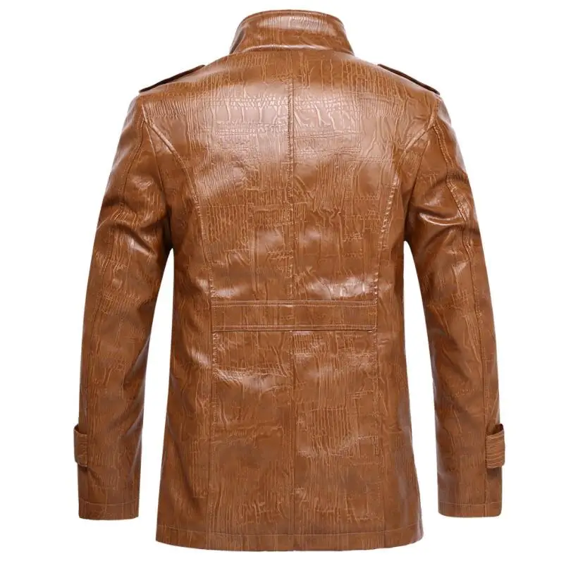 Winter Jacket Men PU Leather Motorcycle Warm Jackets Men Faux Leather Coat Jaqueta De Couro Masculina Men Fur Coats Clothes Nice