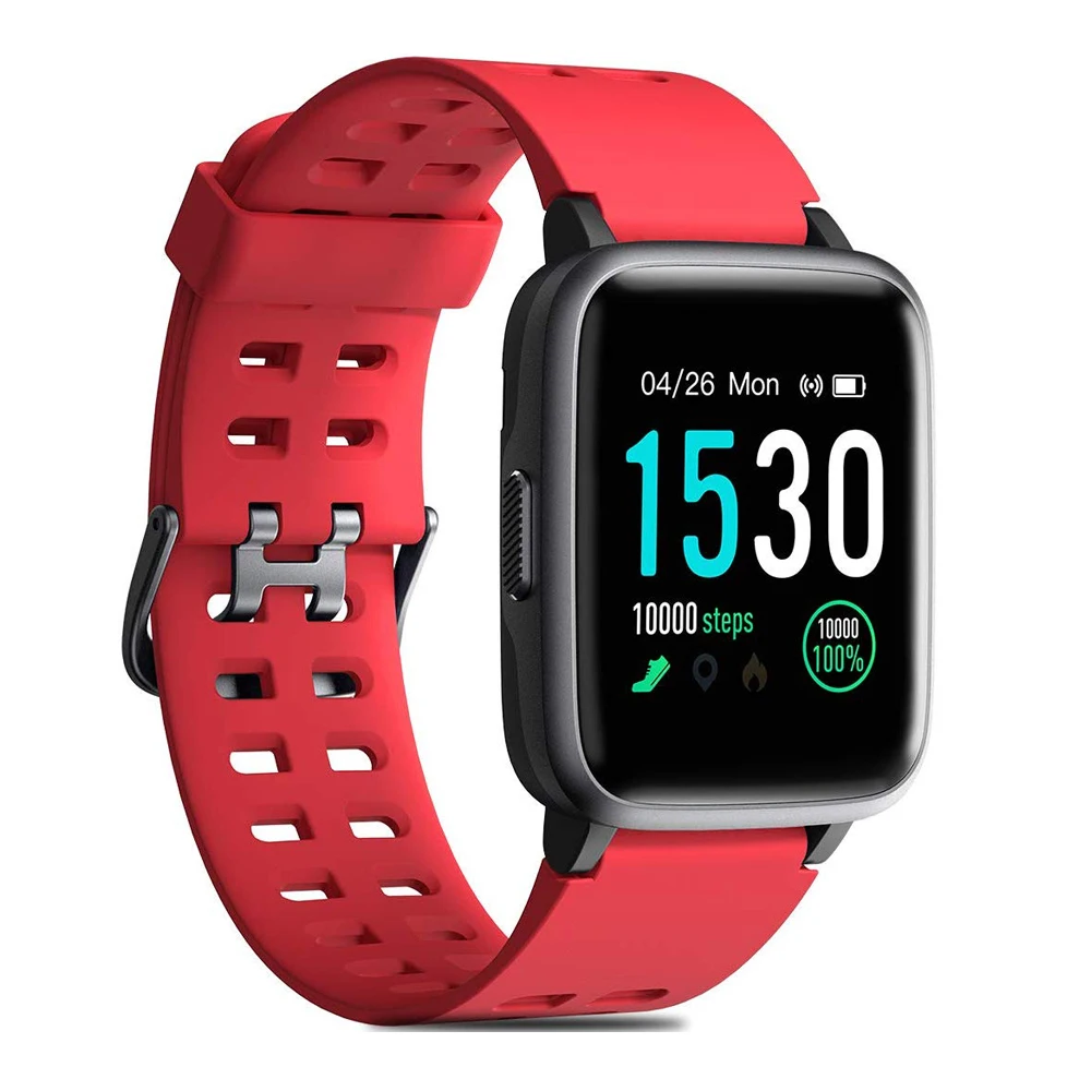 Смарт-часы IP68 Водонепроницаемый фитнес-трекер часы с шагомером монитор сердечного ритма трекер сна умные часы для Iphone - Цвет: Красный